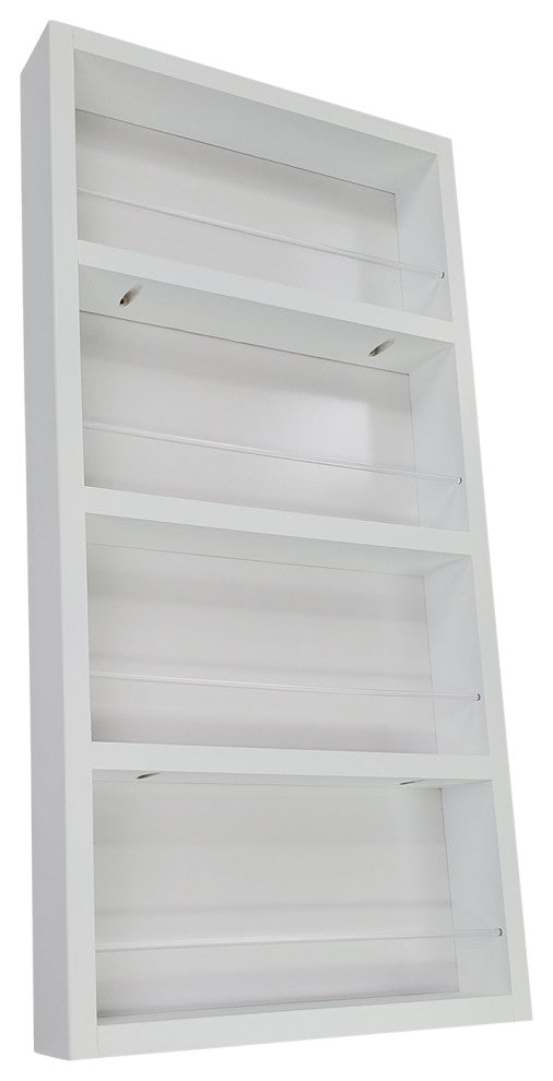 Citrus White Enamel On the Wall Spice Rack 21"h x 14"w x 3.5"d