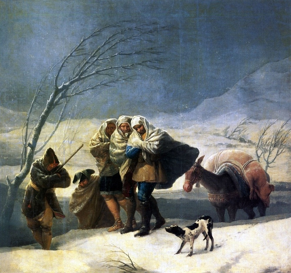 Francisco Jose de Goya Y Lucientes Winter, 20"x20" Wall Decal
