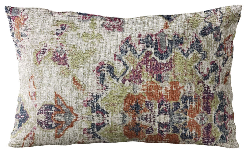 Plutus Multi-Color Mayan Damask Luxury Throw Pillow, 16"x16"