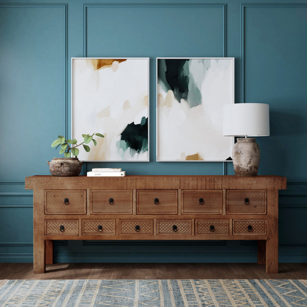 Lahey 11-Drawer Console Table by Kosas Home, Mission Brown