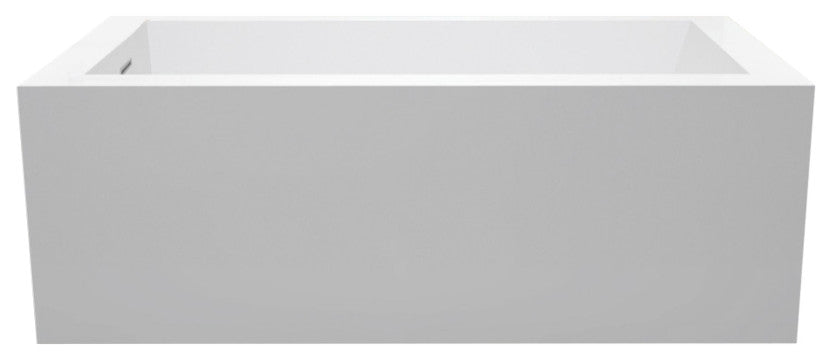 Cube Bath 11 60x32x21, Matte, Polished Chrome Overflow