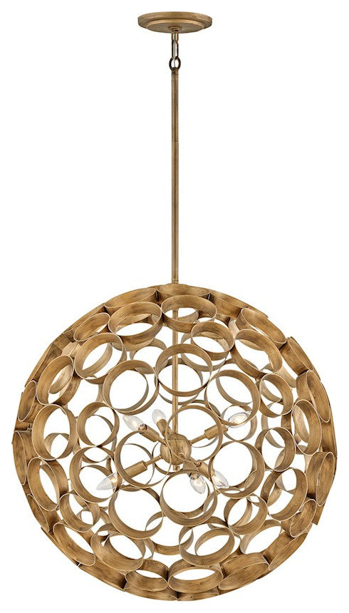 Centric Large Orb Pendant in Burnished Gold