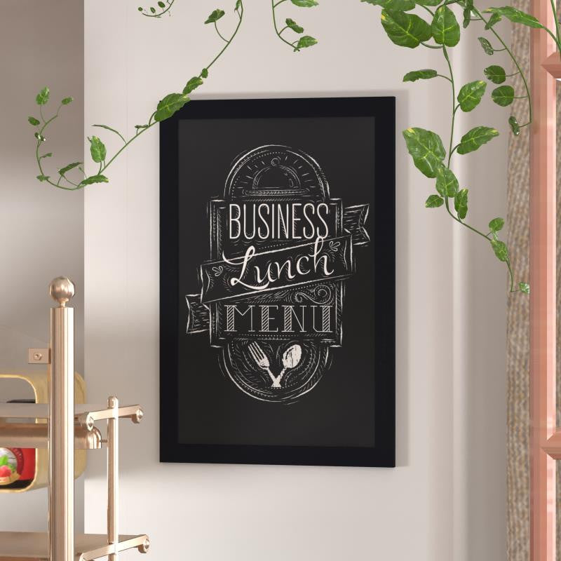 Canterbury Wall Mount Magnetic Chalkboard Sign Set, Black, 24" X 36"