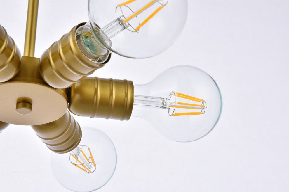Reese 6-Light Brass Pendant