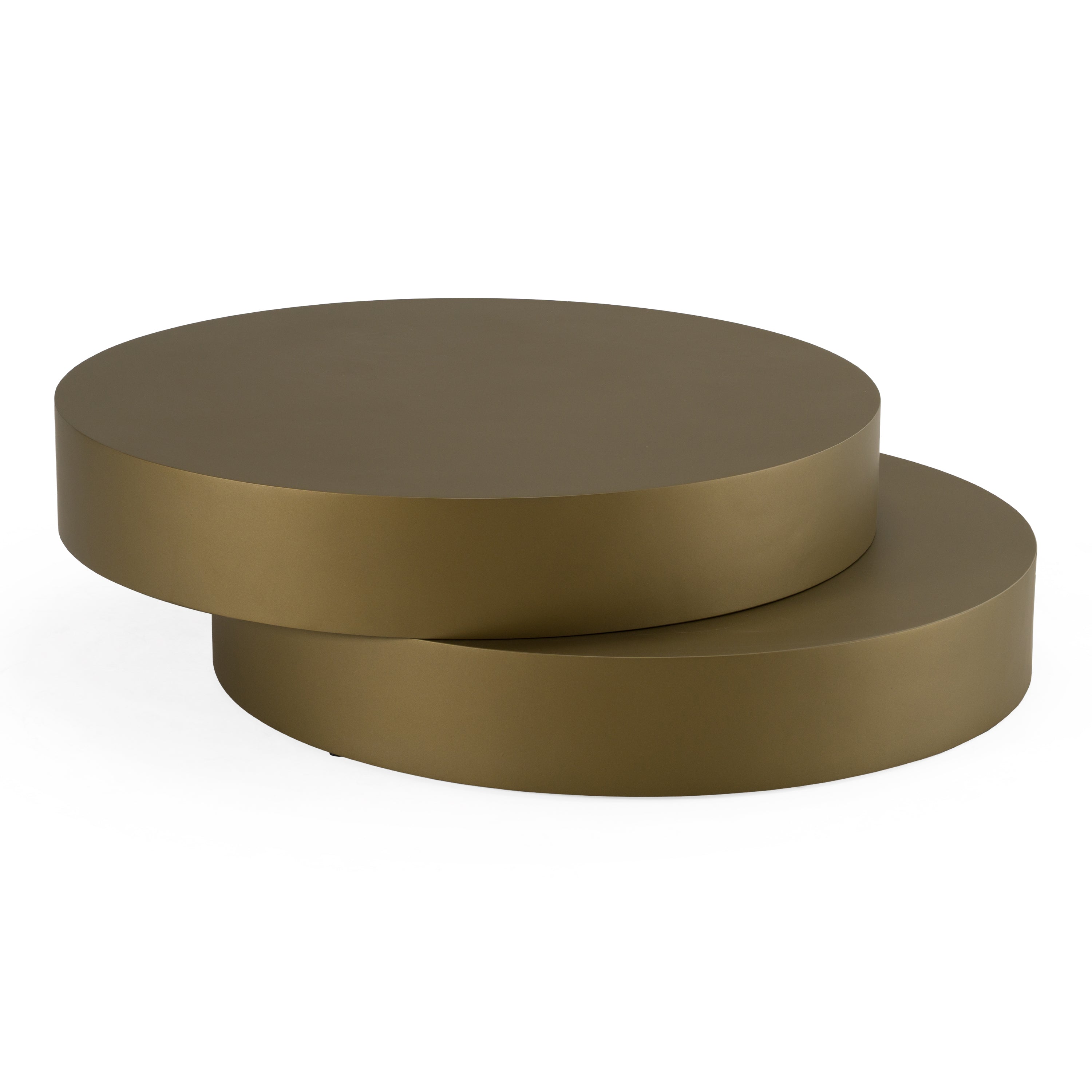 Modrest Grayson Glam Brushed Bronze Metallic Coffee Table