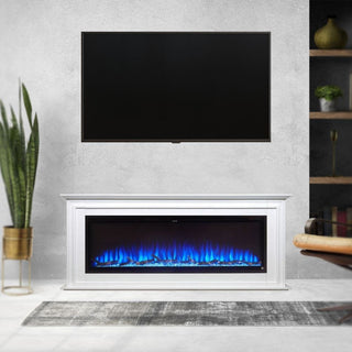 Touchstone Sideline Elite 50" Electric Fireplace With White Mantel