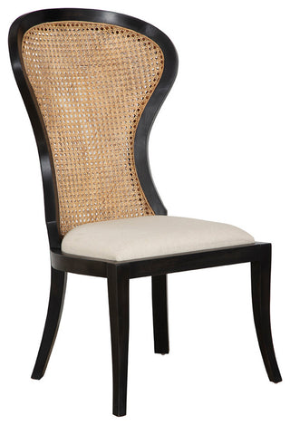 Adrina Mahogany Side Chair, Black