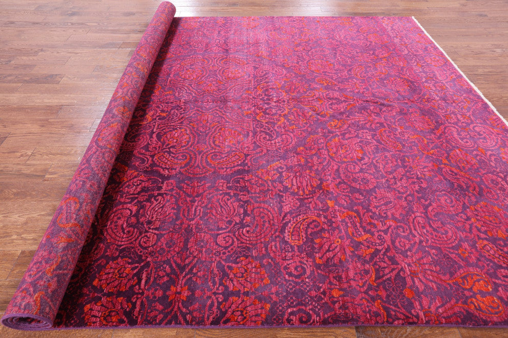 9' 0" X 11' 9" William Morris Hand-Knotted Wool Rug Q4554