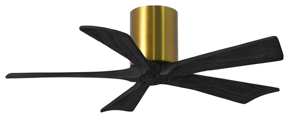Matthews Fan, Irene-5H Ceiling Fan, Brushed Brass, 42", Matte Black