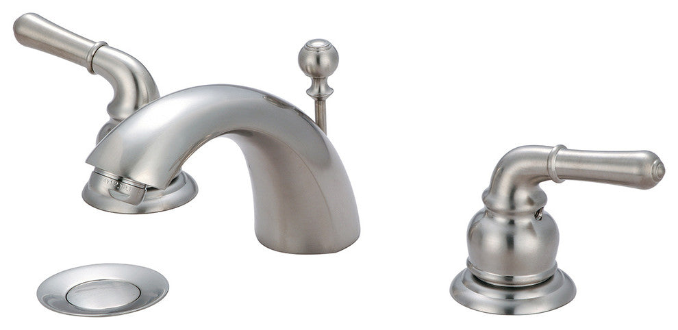 Accent Two Handle Widespread Bathroom Faucet, Pvd Brushed Nickel