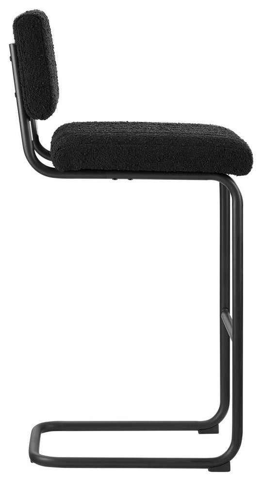 Parity Boucle Bar Stools, Set of 2, Black Black