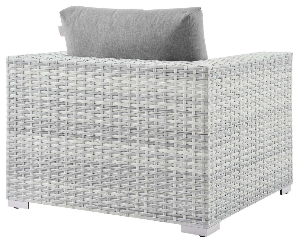 Convene Outdoor Patio Armchair Light Gray Gray