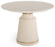 Modern Off-White Concrete and Antique Brass Coffee Table