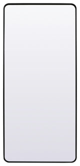 Soft Corner Metal Rectangle Mirror 32X72 Inch, Black