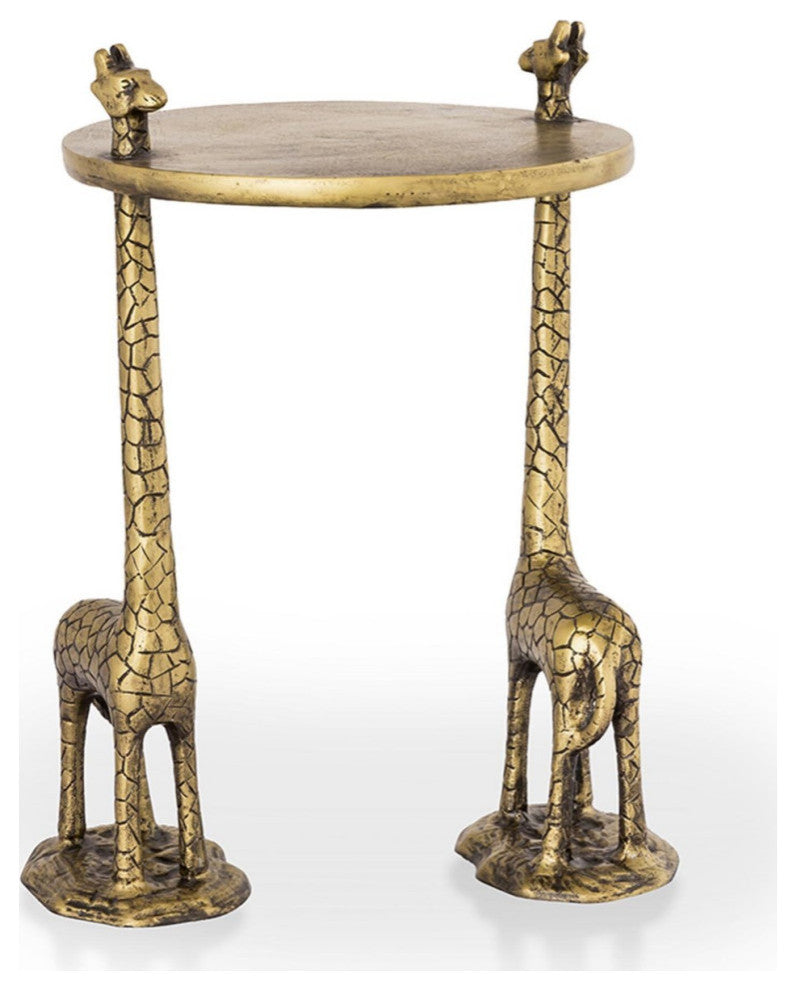 Giraffe Pair End Table