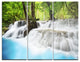 "Erawan Waterfall" Photography Glossy Metal Wall Art, 3 Panels, 36"x28"