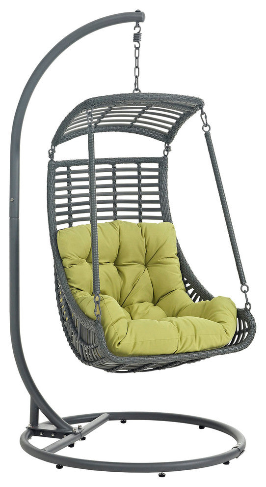 Peridot Jungle Outdoor Patio Swing Chair With Stand