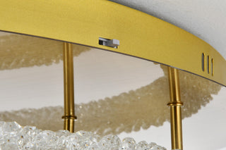 Home Living 29.5" LED Flush Mount, Satin Gold