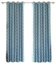 Single Quatrefoil Curtain Panel With Blackout Lining, Lagoon