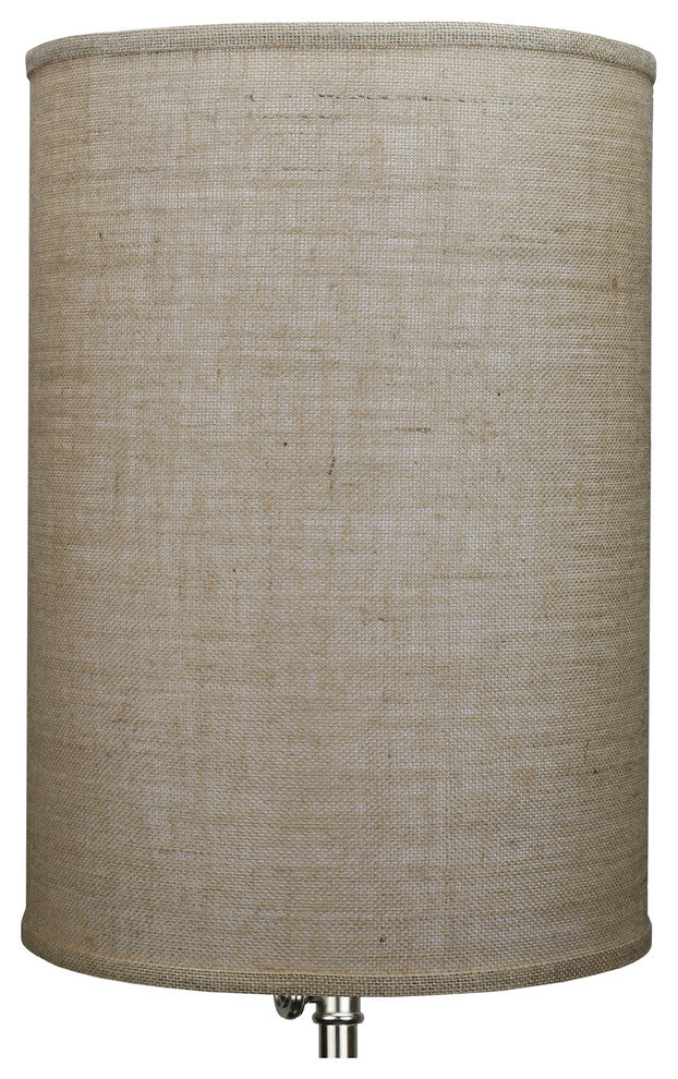 Fenchel Shades 14"x14"x20" Spider Attachment Drum Lamp Shade, Burlap Natur