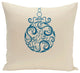 Fancy-Bulb, Decorative Holiday Print Pillow, Ivory And Cream, 26"x26"
