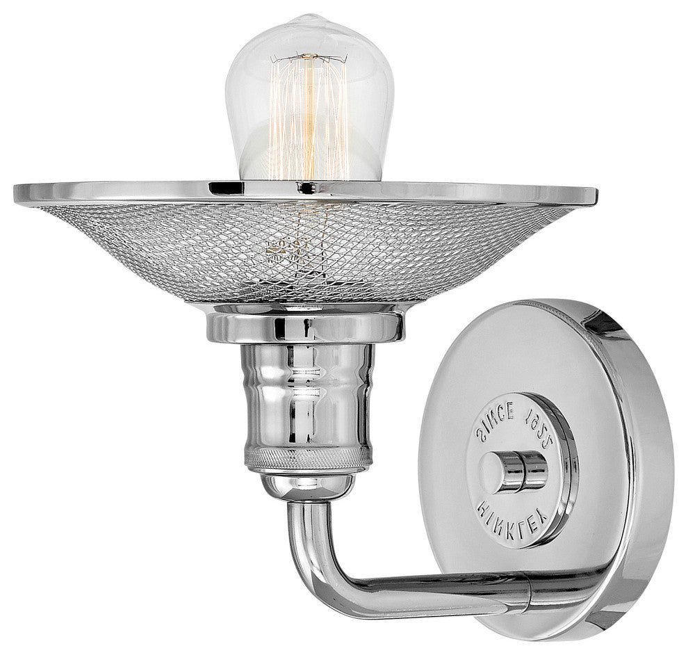 Hinkley Rigby Small Single Light Vanity, Polished Nickel