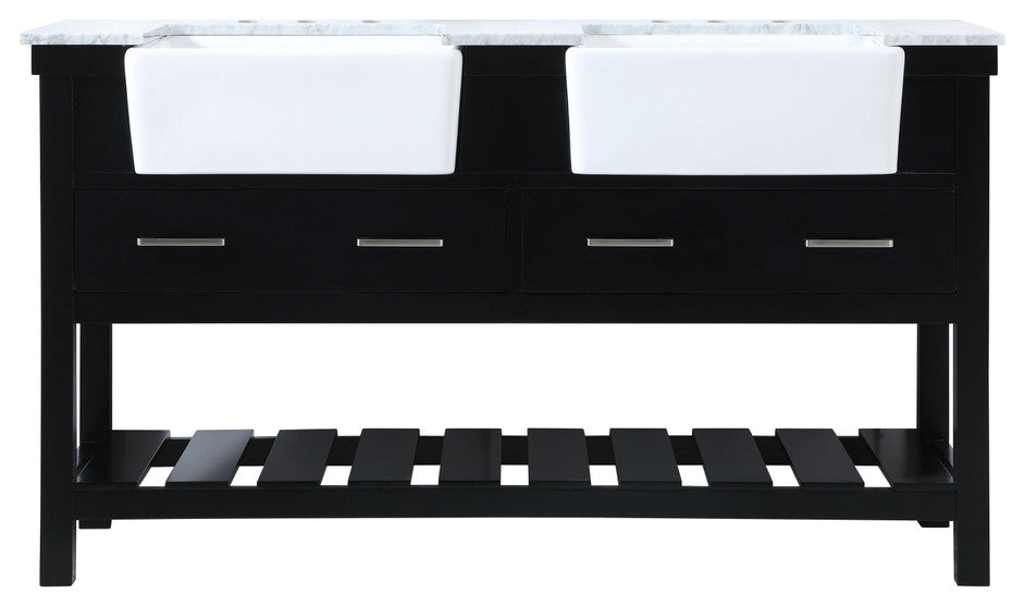 Home Living 22" Farmhouse Black-Light Bathroom Vanity