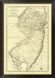 "State of New Jersey, 1795" Framed Canvas Giclee by Mathew Carey, 29x40"