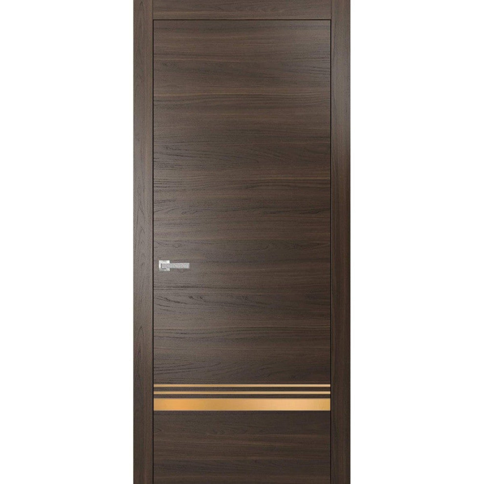 Solid French Door 32 x 84 | Planum 2010 Chocolate Ash with| Bathroom