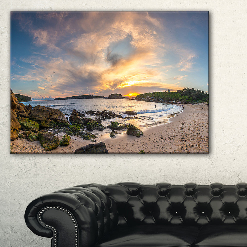 "Sydney Seashore during Sunset" Canvas Print, 1 Panel