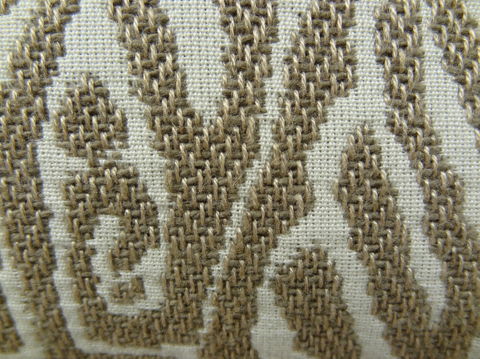 Cherokee Light Brown and Cream Handmade Luxury Pillow, 22"x22"