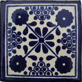 4.2x4.2 9 pcs Blue Damasco Talavera Mexican Tile