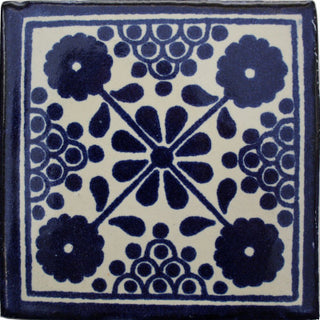 4.2x4.2 9 pcs Blue Damasco Talavera Mexican Tile