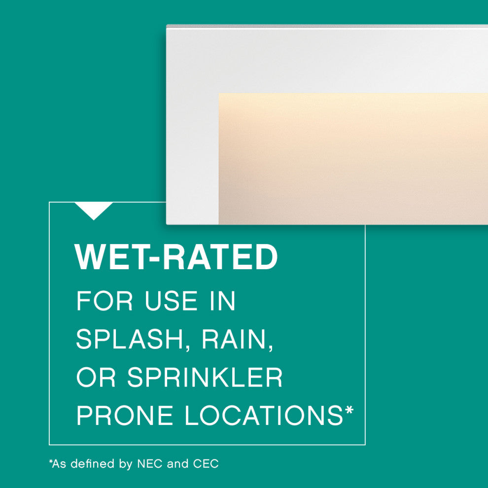 Hinkley Taper Landscape Light, Satin White, Wide Horizontal Deck Sconce