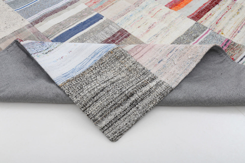 Rug N Carpet - Handmade Oriental 8' 2'' x 12' 1'' Unique Patchwork Kilim Rug
