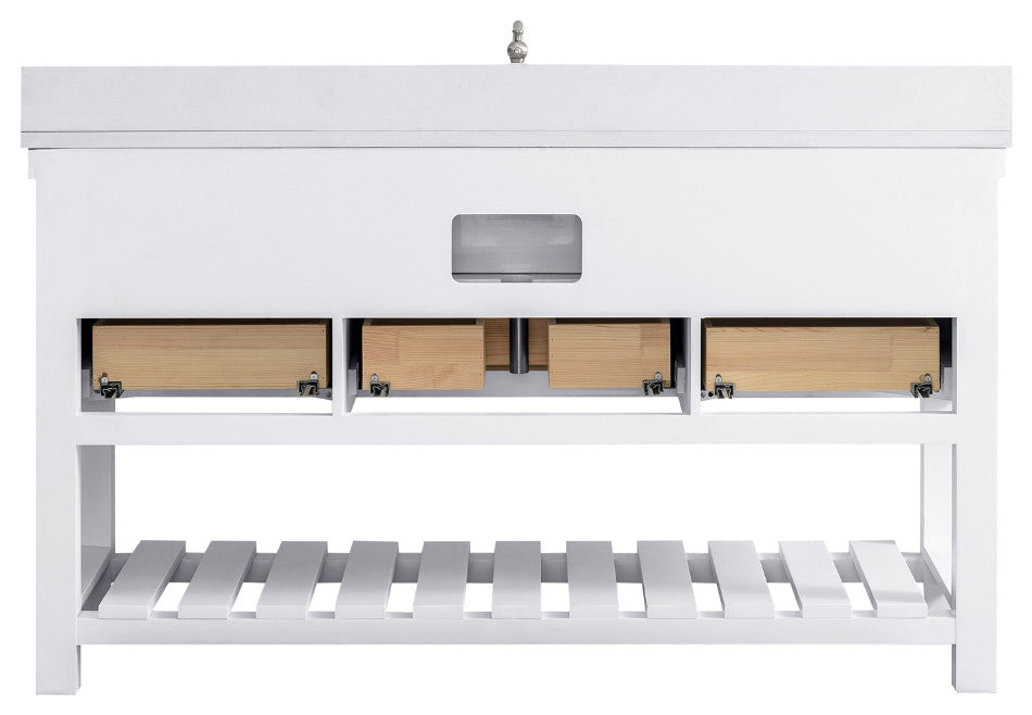 Wesley 60" Bathroom Vanity, White