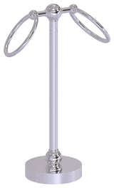 Vanity Top 2 Ring Guest Towel Holder, Polished Chrome