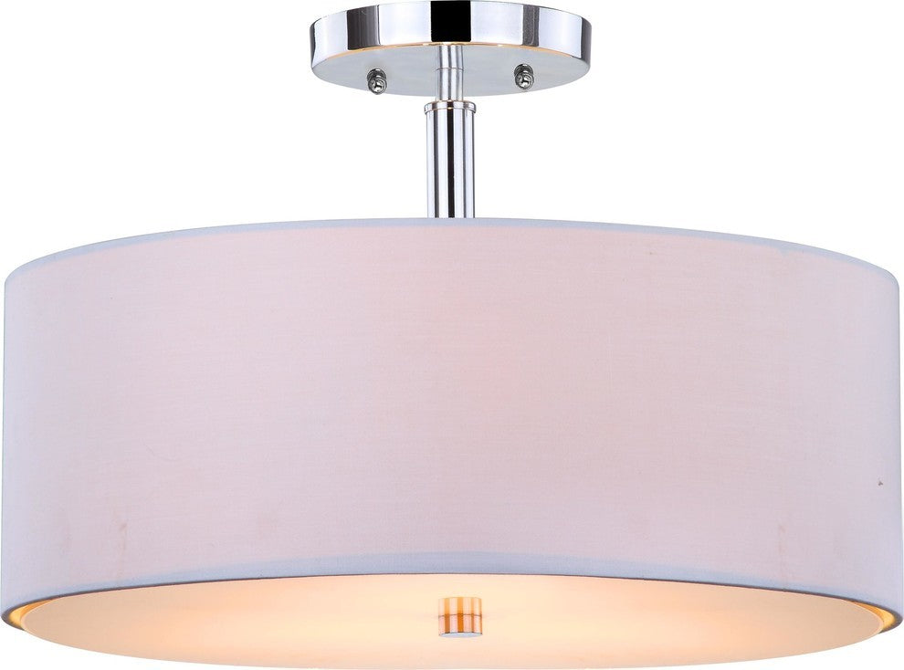 Safavieh Clara Ceiling Drum Light, Chrome