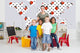 Studio Map Mural, Ladybugs, Peel and Stick, 8 Panels, 142"x69"