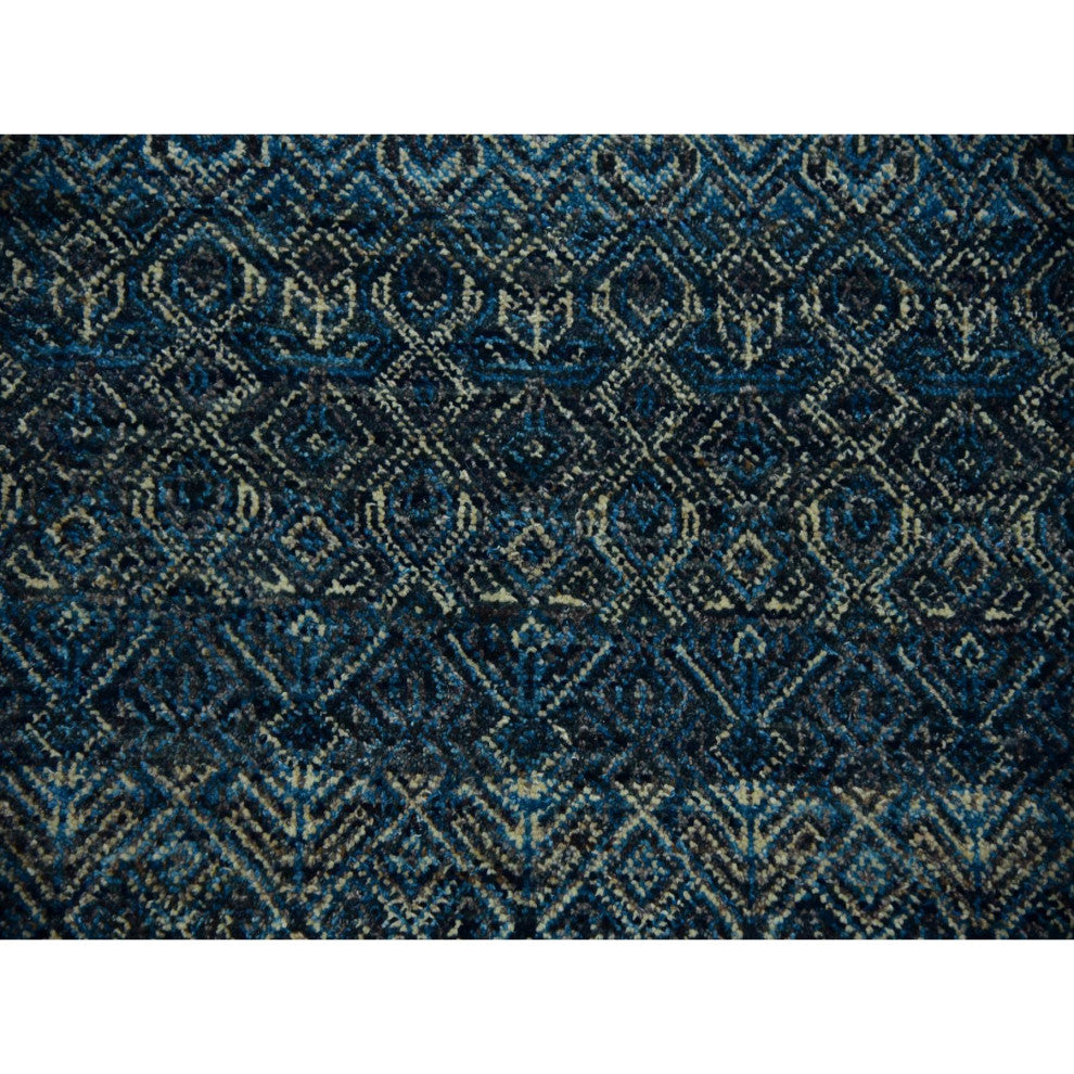 Yale Blue, Hand Knotted, Kohinoor Herat Design 100% Wool Rug, 8'x10'
