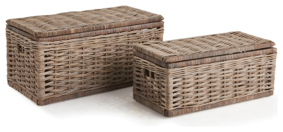 Normandy Storage Trunk Gray, Set of 2