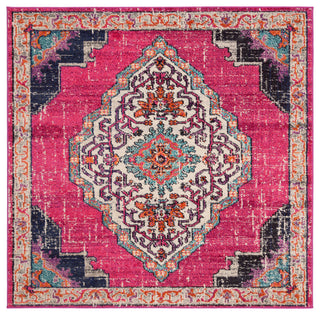 Safavieh Monaco Collection MNC254 Rug, Pink/Multi, 5' Square
