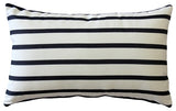 Pillow Decor, Sunbrella Lido Indigo Stripes Outdoor Pillow, 12"x20"