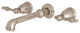 Kingston Brass Two-Handle Wall Mount Tub Faucet, Brushed Nickel