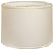 16" White Throwback Drum Linen Lampshade