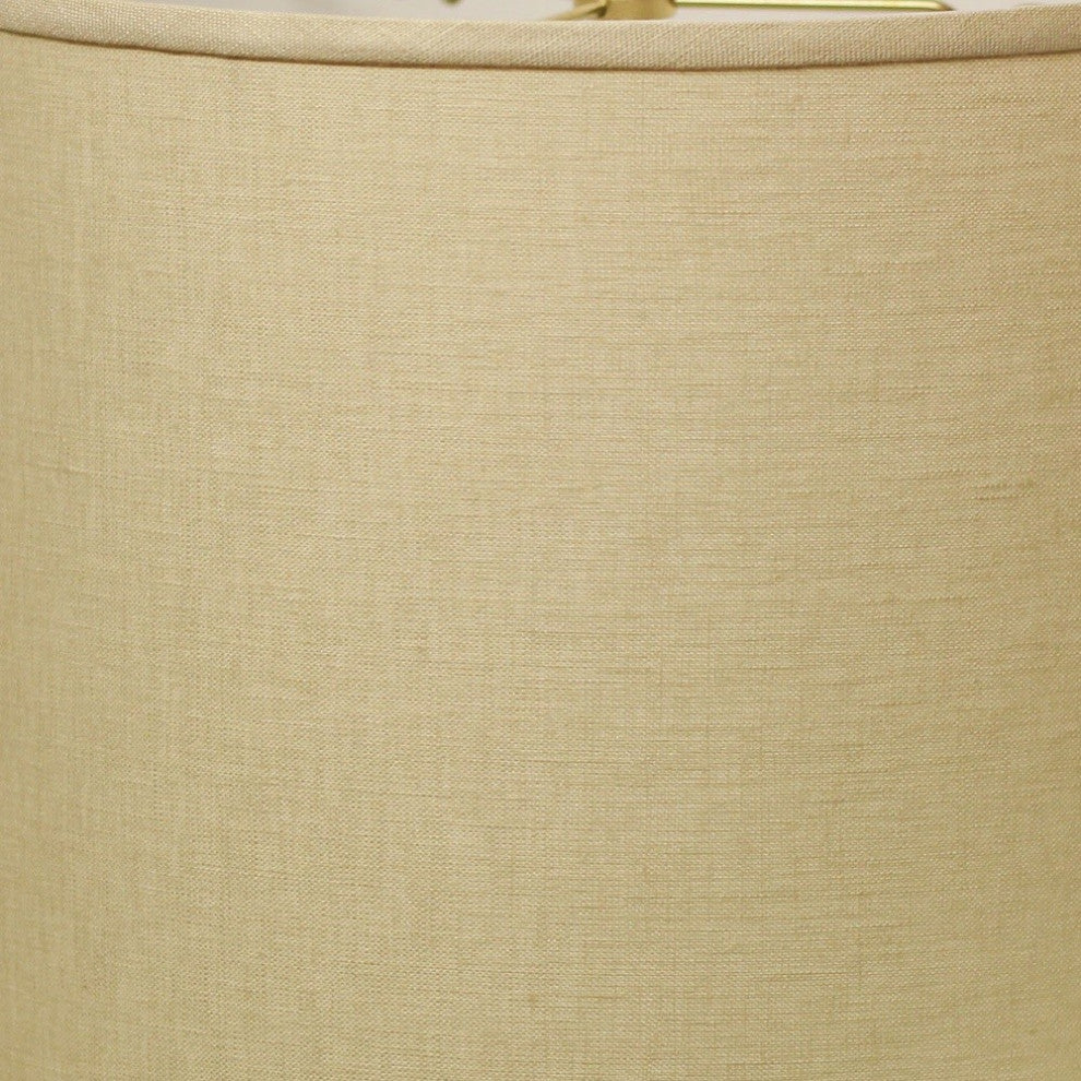 14" Parchment Biege Throwback Drum Linen Lampshade
