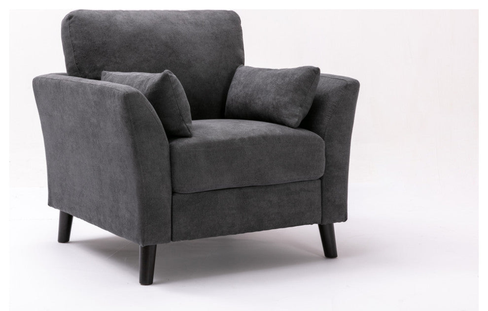 Damian Woven Fabric Chair, Gray