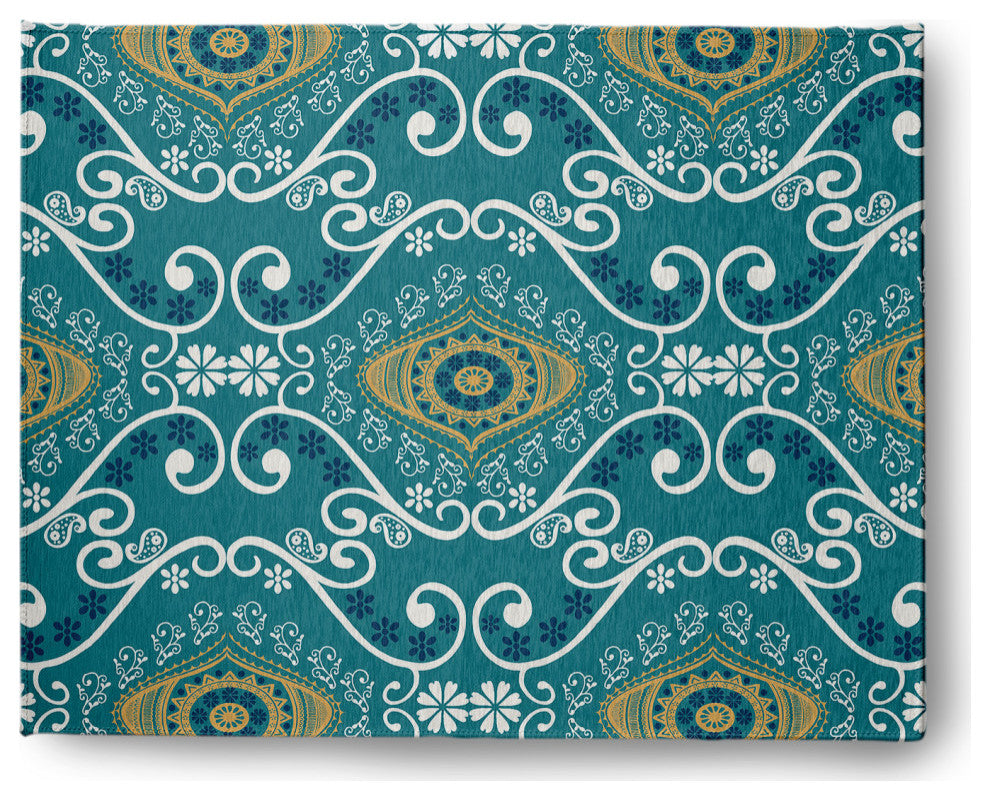 Illuminate Soft Chenille Area Rug, Teal, 8'x10'