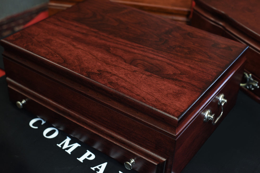Bounty Flatware Chest, Solid American Cherry Hardwood With Rich Mahogany Finish