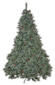 Jody 7' Pine and Mixed Spruce Artificial Christmas Tree, Pre-Lit Multi-Colored